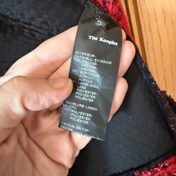 The Kooples Red and Black Jacket with Gradient Design - Picture 3 of 4